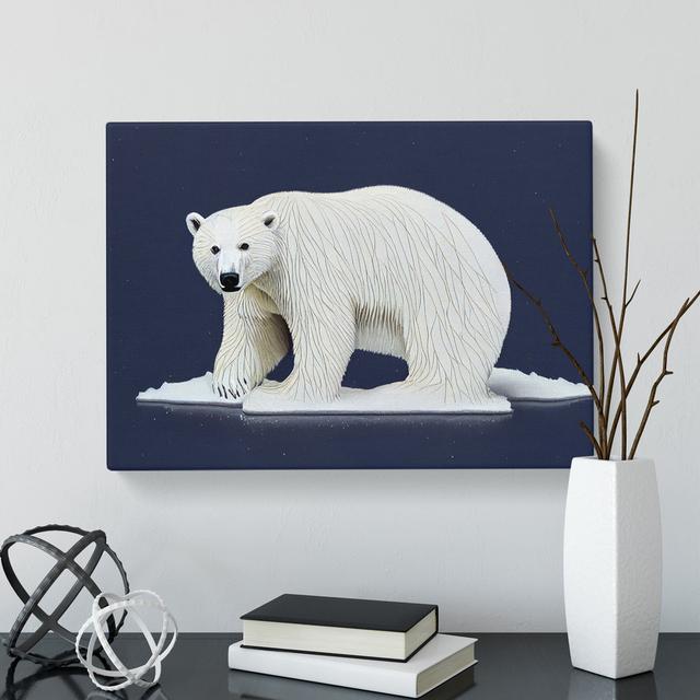 Entrancing Polar Bear - Wrapped Canvas Painting Alpen Home Size: 50cm H x 76cm W x 3cm D on Productcaster.