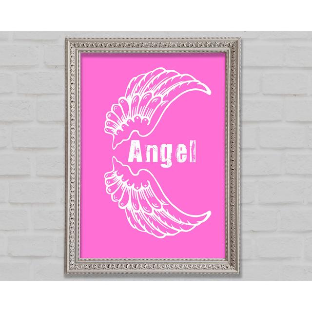 Angel Wings 3 Vivid Pink Framed Print Happy Larry Size: 29.7cm H x 21cm W x 3cm D on Productcaster.