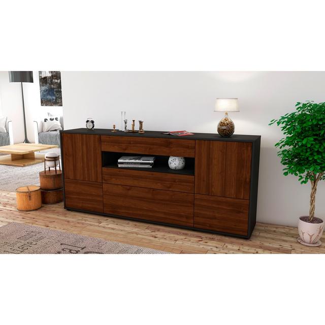 Ellert Sideboard Latitude Run Body/Front colour: Black/Walnut on Productcaster.