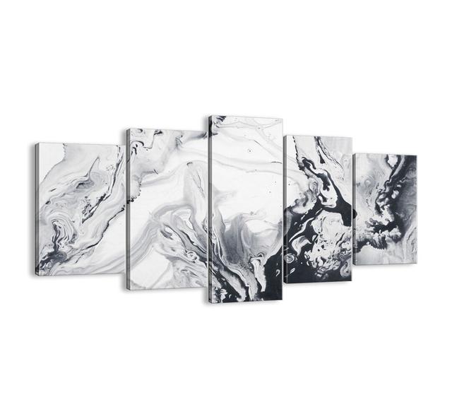 Earth'S Interior - 5 Piece Unframed Graphic Art Print Set on Canvas Ivy Bronx Size: 85cm H x 160cm W x 1.8cm D on Productcaster.