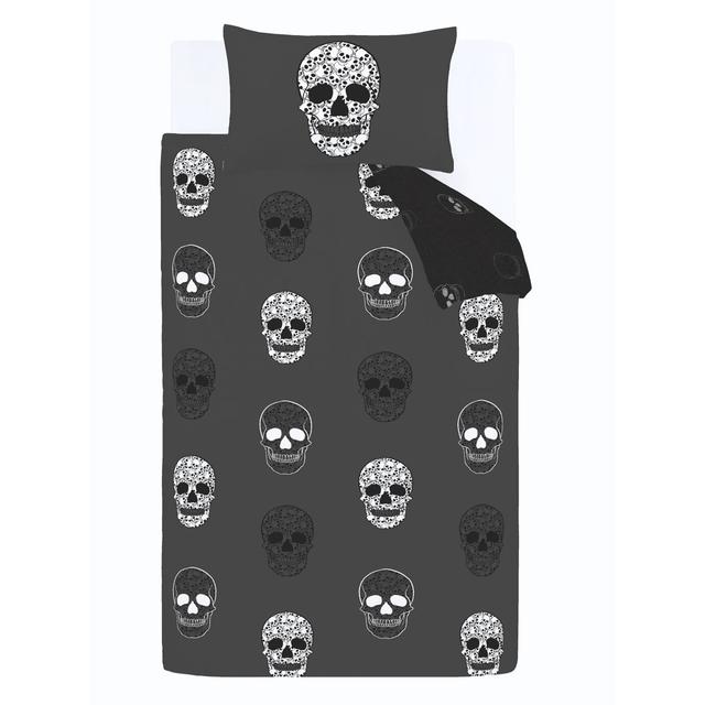 Skulls Duvet Cover Set Catherine Lansfield Size: Single on Productcaster.