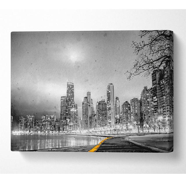 Black N White City - Print Latitude Run Size: 81cm H x 121.9cm W x 10cm D on Productcaster.