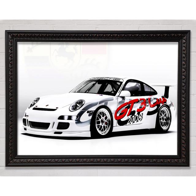 Porsche 911 GT3 B N W Red - Print Bright Star Size: 42cm H x 59.7cm W on Productcaster.