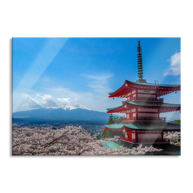 Japanese Building - No Frame Print on Glass Brayden Studio Size: 70cm H x 100cm W x 0.4cm D on Productcaster.