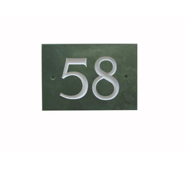 Odacia 10cm H Slate House Number Dakota Fields Number: 58, Colour: Green on Productcaster.