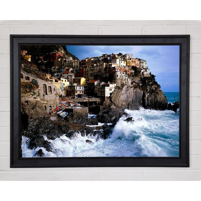 Manarola Italy Framed Print Highland Dunes Size: 42cm H x 59.7cm W x 1.5cm D on Productcaster.