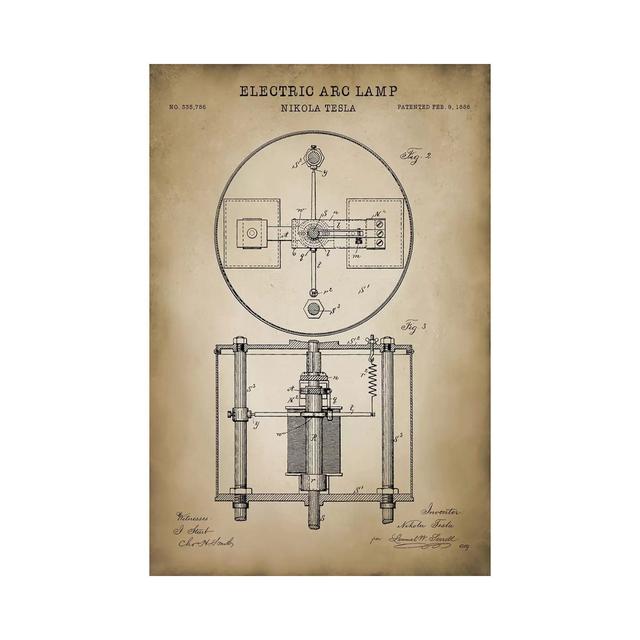 Tesla Electric Arc Lamp Borough Wharf Size: 66.04cm H x 45.72cm W x 3.81cm D on Productcaster.