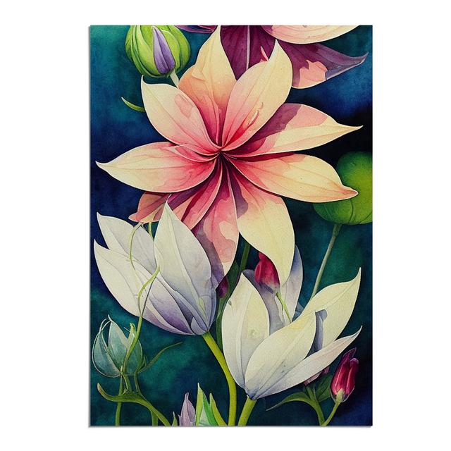 Beautiful Watercolour Flowers No.6 - Graphic Art Marlow Home Co. Format: Paper, Size: 29.7cm H x 21cm W, Matte Colour: No Matte on Productcaster.