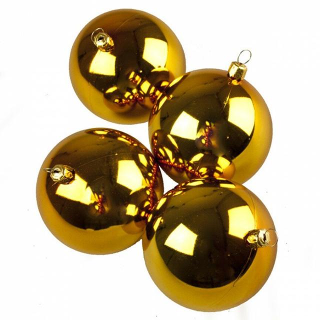 Luxury Shatterproof Ball Ornament The Seasonal Aisle Colour: Gold Shiny on Productcaster.