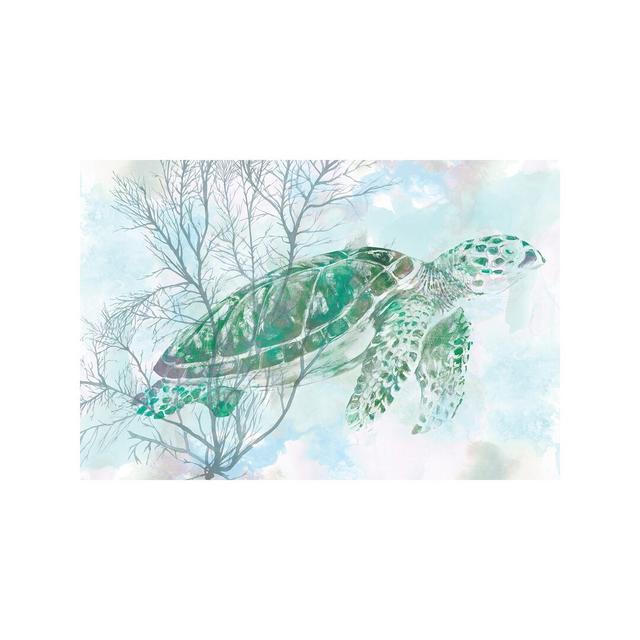 Watercolor Sea Turtle I by Studio W - Wrapped Canvas Painting East Urban Home Size: 66.04cm H x 101.6cm W x 3.81cm D on Productcaster.