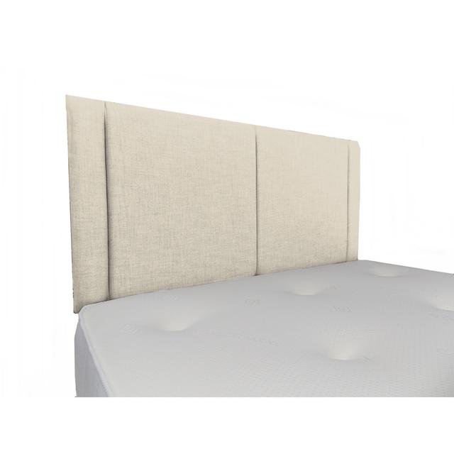 Edrina Upholstered Headboard Ebern Designs Upholstery: Plush Velvet, Size: Small Double, Colour: Ivory on Productcaster.