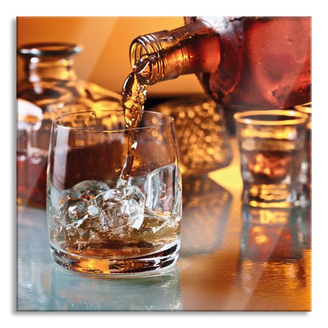 Fine Whisky - No Frame Print on Glass Brayden Studio Size: 70cm H x 70cm W x 0.4cm D on Productcaster.