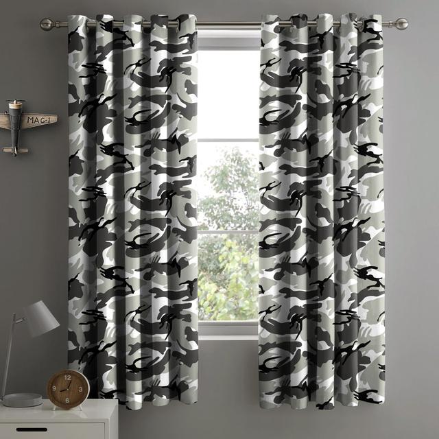 Brenyn Polycotton Room Darkening Eyelet Curtain Pair Metro Lane Curtain Colour: Grey, Panel Size: 137 W x 167 D cm on Productcaster.