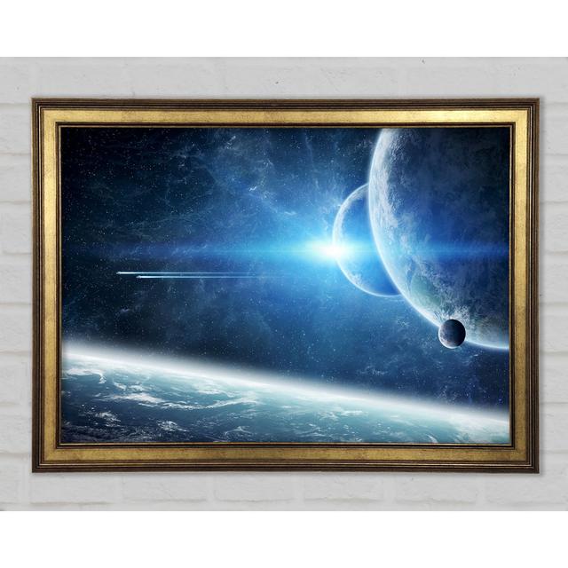 Ice Blue Planet - Single Picture Frame Art Prints 17 Stories Size: 84.1cm H x 118.9cm W 1.5cm D on Productcaster.