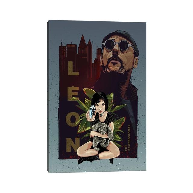 Leon the Professional by Nikita Abakumov - Graphic Art on Canvas Happy Larry Format: Wrapped Canvas, Size: 66.04cm H x 45.72cm W x 1.9cm D on Productcaster.