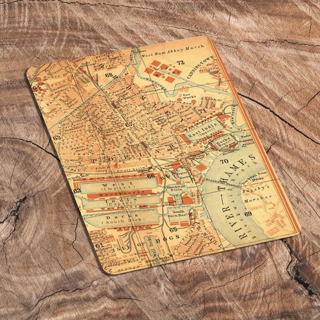 London Map Vintage Thames - Metal Travel Wall Sign East Urban Home Size: 25cm H x 20cm W on Productcaster.