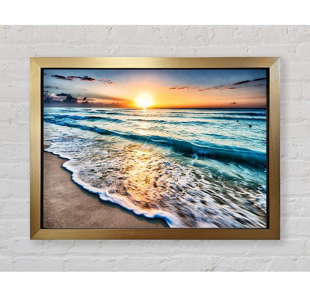 Sunset Ocean Movement - Single Picture Frame Art Prints Bright Star Size: 84.1cm H x 118.9cm W x 3.4cm D on Productcaster.