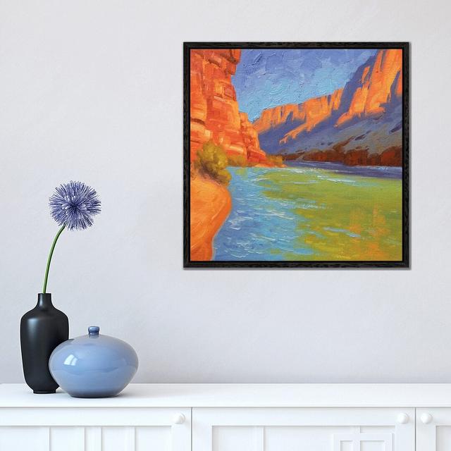 Study For Sun And Sandstone by Cody DeLong - Gallery-Wrapped Canvas Giclée on Canvas Union Rustic Size: 18" H x 18" W, Format: Black Framed on Productcaster.