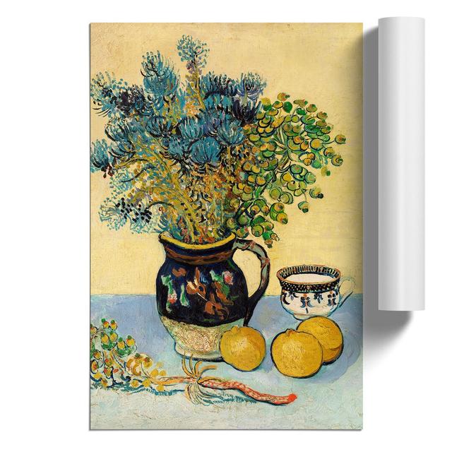 Flowers And Lemons by Vincent Van Gogh - No Frame Painting East Urban Home Size: 59cm H x 42cm W x 0.1cm D on Productcaster.