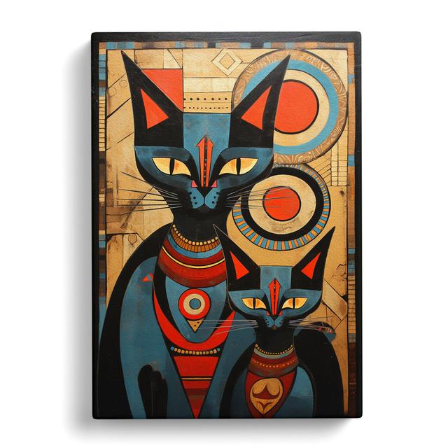 Egyptian Cat Constructivism No.4 - No Frame Art Prints Latitude Vive Size: 60cm H x 40cm W x 3cm D on Productcaster.