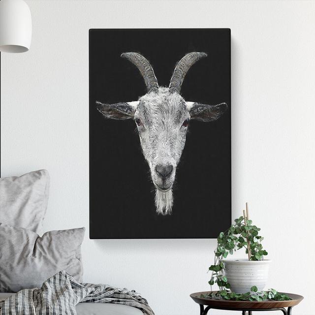 White Goat Vol.1 - Wrapped Canvas Print East Urban Home Size: 60cm H x 40cm W x 3cm D on Productcaster.