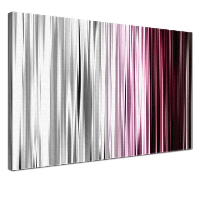 Dusky Pink Rain Graphic Art Print on Canvas East Urban Home Size: 150cm H x 100cm W, Finish: Premium on Productcaster.