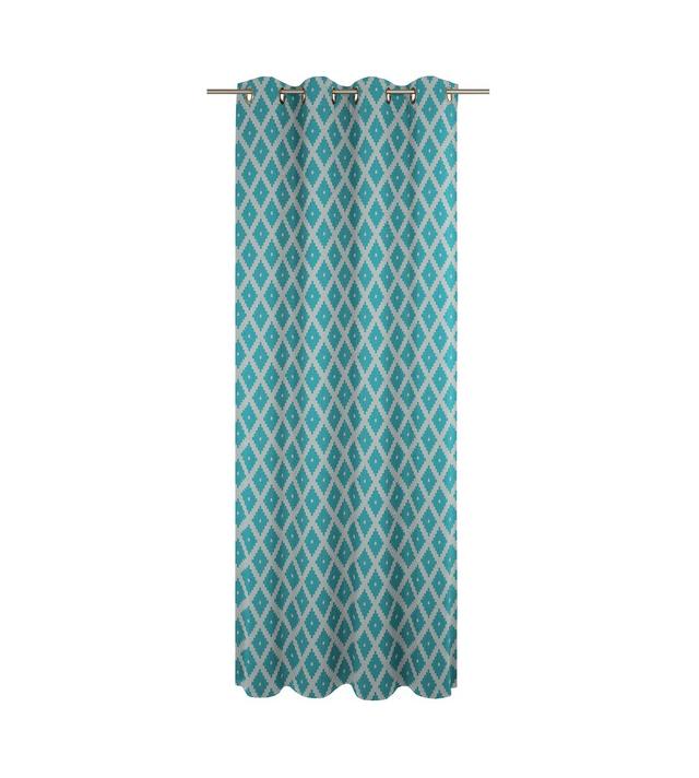 Esteban Eyelet Room Darkening Single Curtain August Grove Colour: Turquoise, Maße pro Stück: 225cm H x 145cm W on Productcaster.