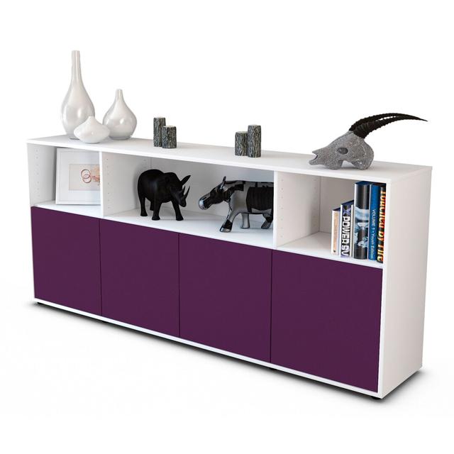 Caster Sideboard Brayden Studio Colour: White/Purple on Productcaster.