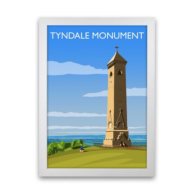 Tyndale Monument by Richard O'Neill - Graphic Art Corrigan Studio Format: White Framed, Size: 46cm H x 34cm W x 3cm D on Productcaster.