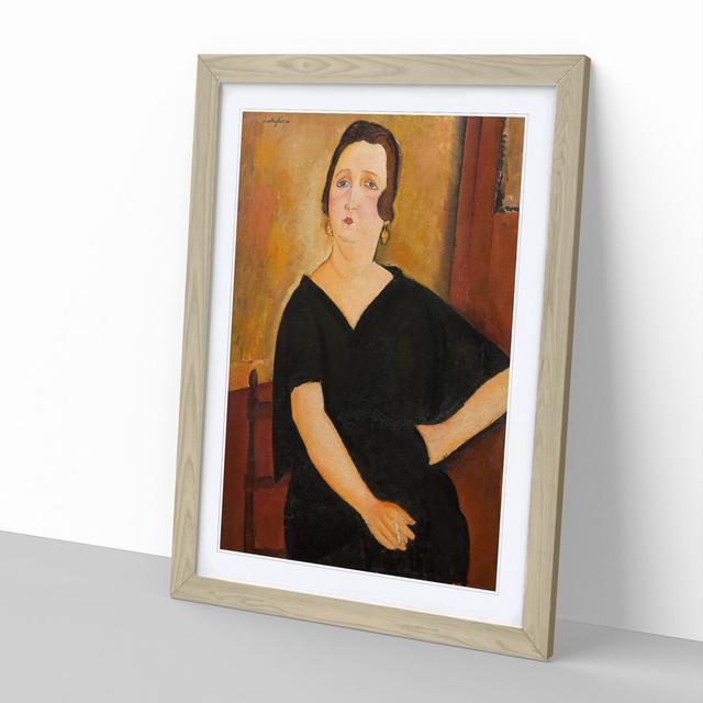 Portrait of a Woman Vol.7 by Amedeo Modigliani - Picture Frame Painting on MDF East Urban Home Frame Option: Oak Framed, Size: 65cm H x 48cm W x 2cm D on Productcaster.