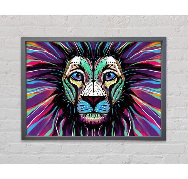 The Lion Rainbow Face Framed Print Latitude Vive Size: 59.7cm H x 84.1cm W x 3.3cmD on Productcaster.