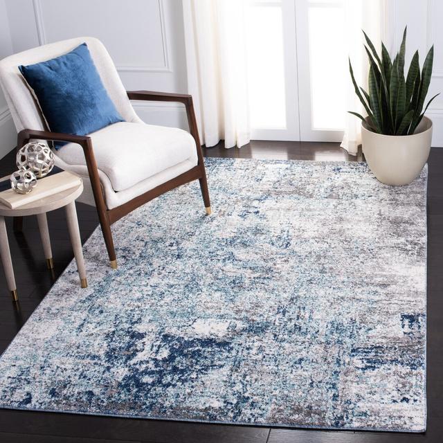 Stonehouse Abstract Light Blue Area Rug Williston Forge Rug Size: Rectangle 121.92 x 182.88cm on Productcaster.