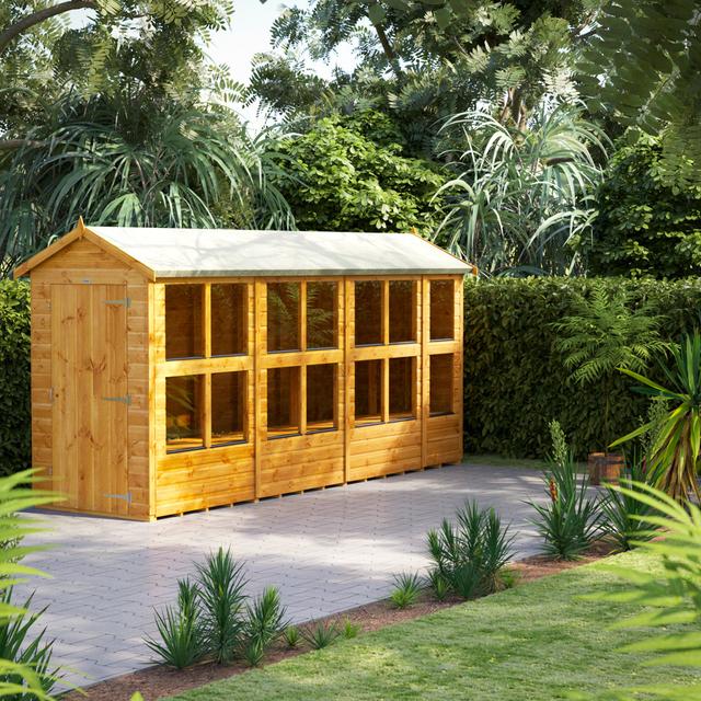 4.3 ft. W x 14.6 ft. D Solid Wood Tongue & Groove Steep Slope Garden Shed POWERSHEDS on Productcaster.