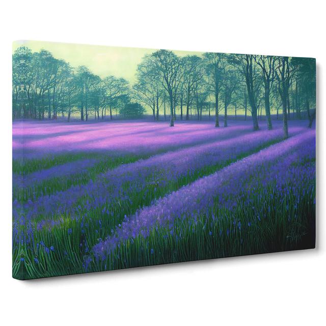 Special Bluebell Field - Wrapped Canvas Painting ClassicLiving Size: 40cm H x 60cm W x 3cm D on Productcaster.