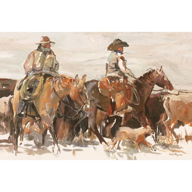 The Roundup Warm by Marilyn Hageman - Wrapped Canvas Painting Print Rosalind Wheeler Size: 20cm H x 30cm W on Productcaster.