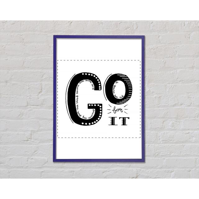 Go for It - Single Picture Frame Art Prints Happy Larry Size: 59.7cm H x 42cm W x 2cm D on Productcaster.