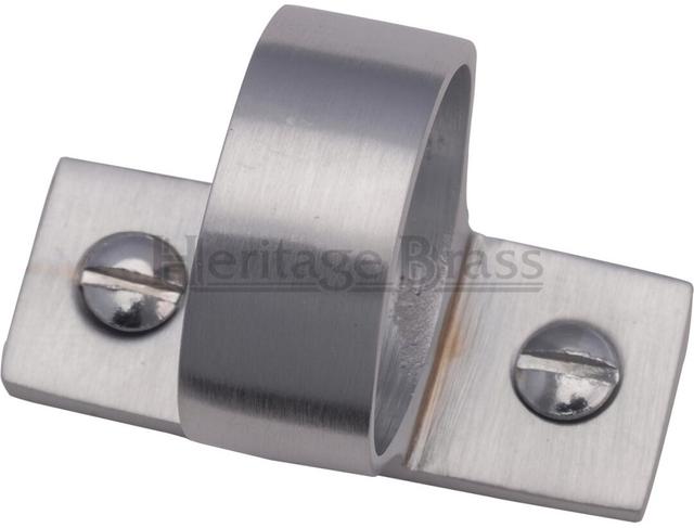 Sash Curtain Hardware Accesory Heritage Brass Finish: Satin Chrome on Productcaster.