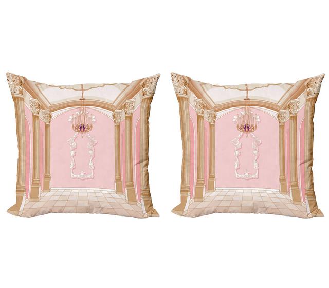 Pillow Cushion Cover Pack of 2, Chandelier Ceiling Castle, Rose Peach (Set of 2) East Urban Home on Productcaster.