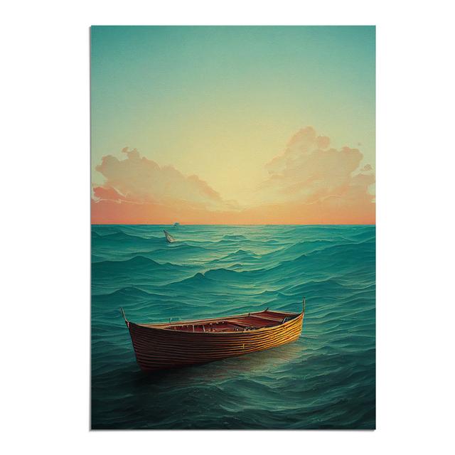 Boat Behind The Sun - Print Breakwater Bay Matte Colour: No Matte, Format: Paper, Size: 42cm H x 29.7cm W on Productcaster.