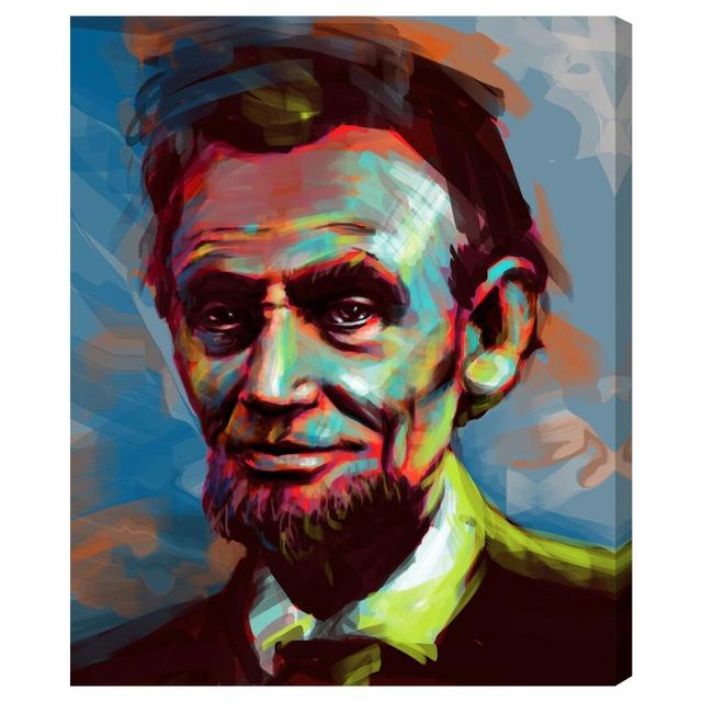 Lincoln - Wrapped Canvas Painting Print East Urban Home Size: 91.44cm H x 76.2cm W x 3.81cm D on Productcaster.