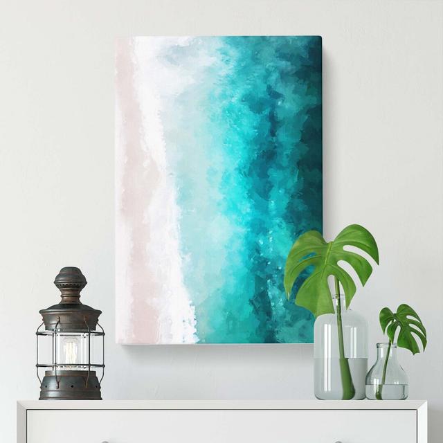 Swanbourne Beach in Australia in Abstract - Wrapped Canvas Painting Print East Urban Home Size: 76cm H x 50cm W x 3cm D on Productcaster.