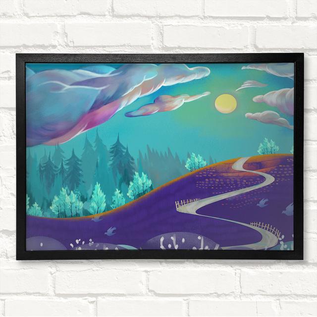 The Road To Pastel Skies - Closed Corner Frame Art Prints on Wood Alpen Home Size: 42cm H x 59.7cm W on Productcaster.