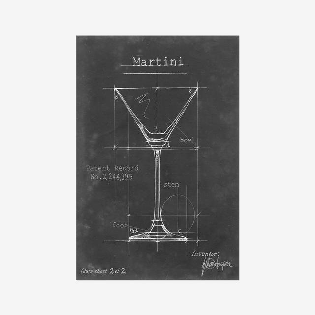 Barware Blueprint V by Ethan Harper - Painting Borough Wharf Format: Paper Print, Size: 76cm H x 51cm W on Productcaster.