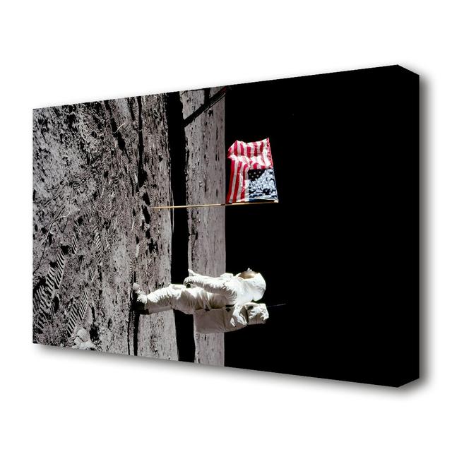 'Buzz Salutes the American Flag World Flags' - Canvas Photographic Print East Urban Home Size: 66 cm H x 101.6 cm W on Productcaster.