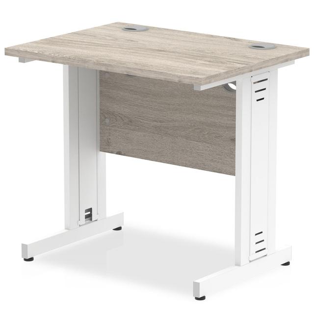 Guenievre Executive Desk Ebern Designs Size: 73cm H x 80cm W x 60cm D, Frame Colour: White on Productcaster.