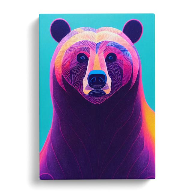 Bear - Wrapped Canvas Graphic Art Alpen Home Size: 60cm H x 40cm W x 3cm D on Productcaster.