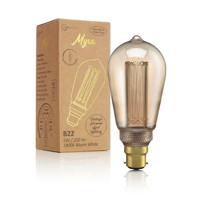 Fulk 5W BA22d Dimmable LED Vintage Edison Light Bulb Amber Symple Stuff on Productcaster.