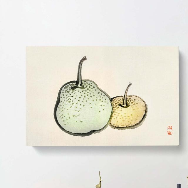 Asian Pears by Kono Bairei - Wrapped Canvas Painting East Urban Home Size: 40cm H x 60cm W x 3cm D on Productcaster.