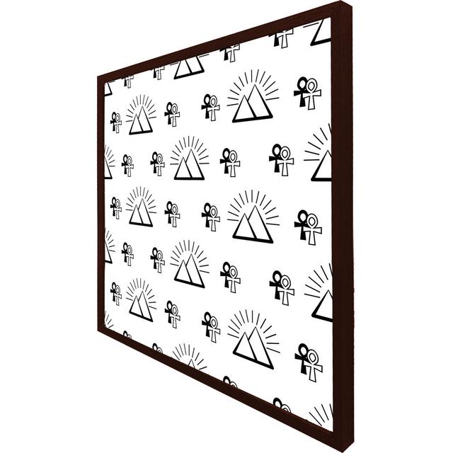 Torge Egyptian Pyramid And Ankh - Print ClassicLiving Format: Grey Framed, Size: 51cm H x 51cm W x 4cm D on Productcaster.