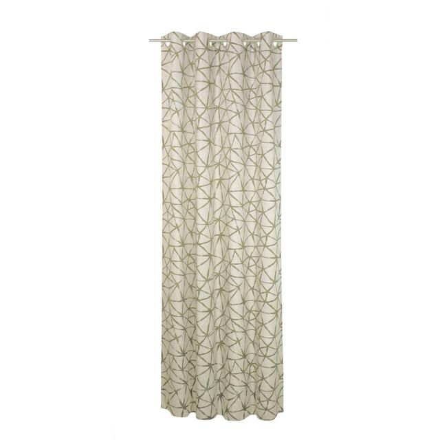 Lovitz Eyelet Room Darkening Single Curtain Metro Lane Size: 135cm Width x 220cm Drop, Colour: Beige on Productcaster.